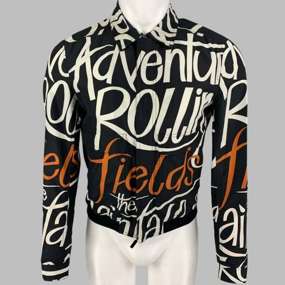 BURBERRY PRORSUM Black Copper Graphic Silk Blend Jacket - Picture 1 of 6